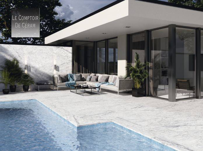 carrelage terrasse effet marbre mat 120 x 60 cm paris 75