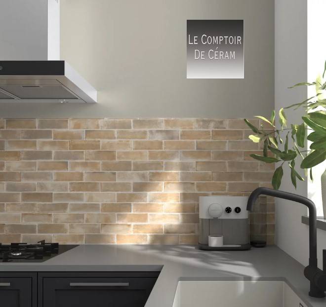 crédence cuisine  carrelage mural terre cuite rectangulaire Toulouse 31