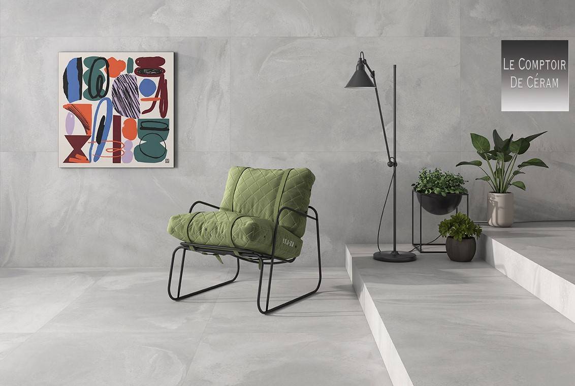 carrelage imitation ciment gris 120 x 120 cm et 60 x 120 cm pour interieur et terrasse grenoble 38