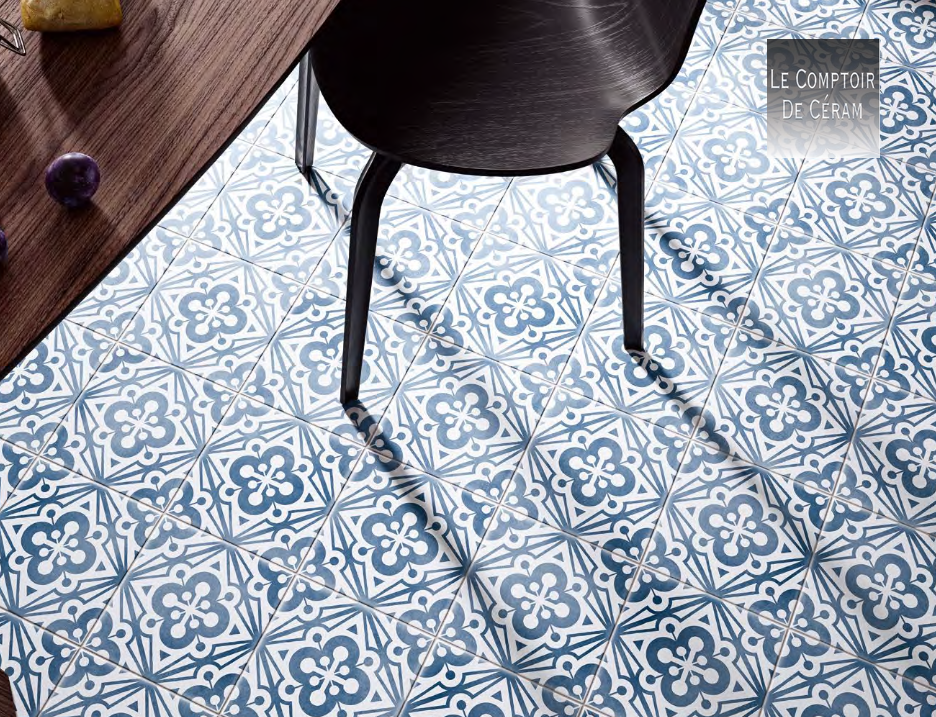 carrelage ancien retro bleu 20 x 20 cm paris 75