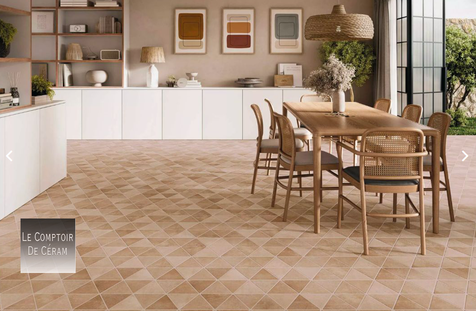 carrelage sol aspect terre cuite forme triangulaire tendance hauts de seine 92