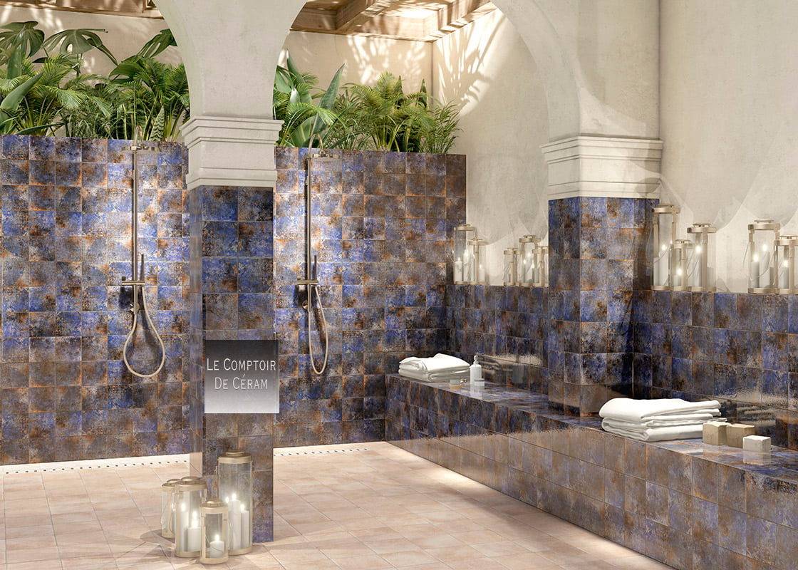 carrelage spa bleu abyssal format 15 x 15 cm lyon 69