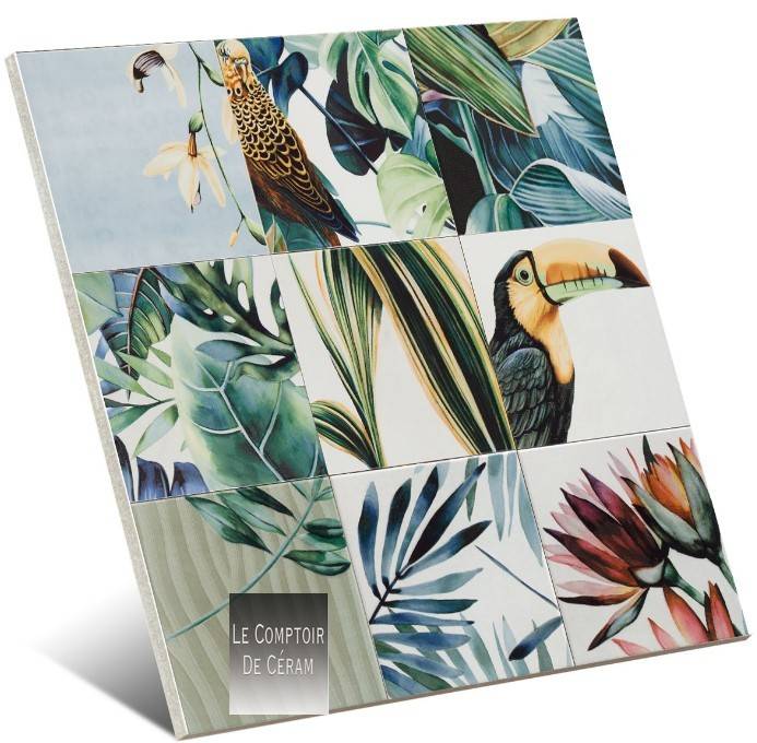 CARRELAGE MOTIF TROPICAL TOULON 84