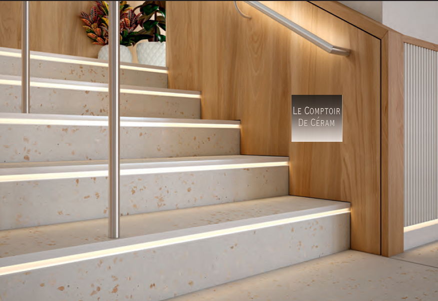 nez de marche argent éclairant LED Paris 75