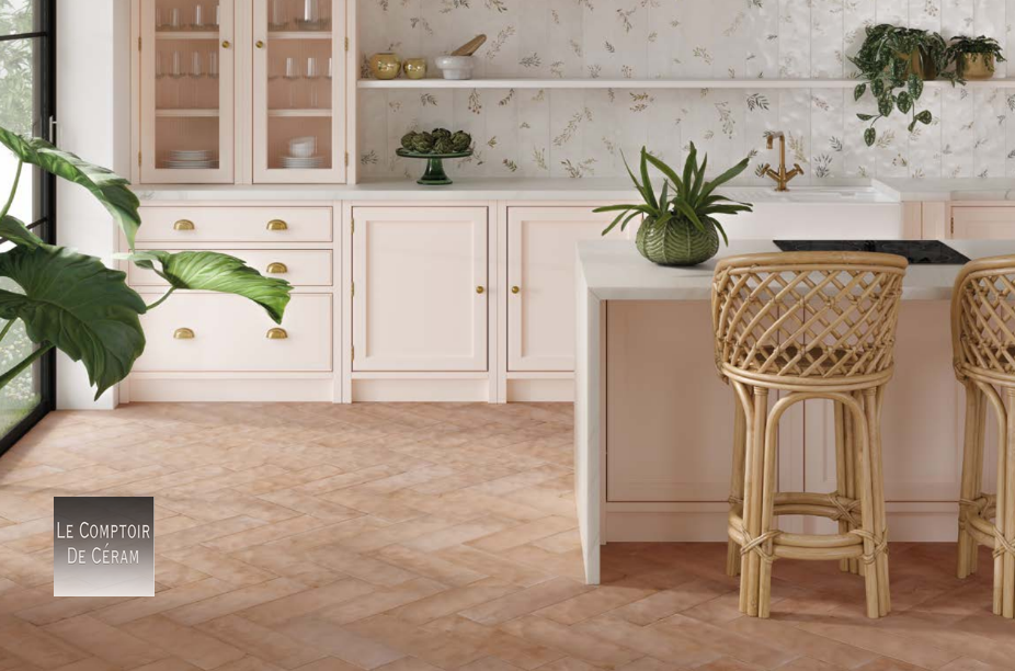 carrelage cuisine retro imprimés fleuris petit prix Nantes 44 