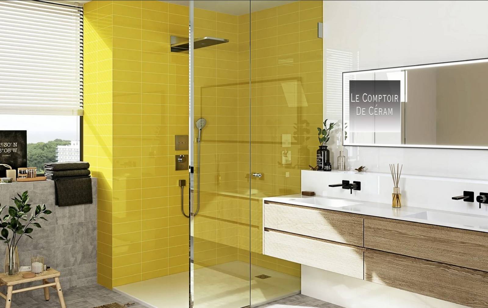 faience murale jaune rectangle paris 75