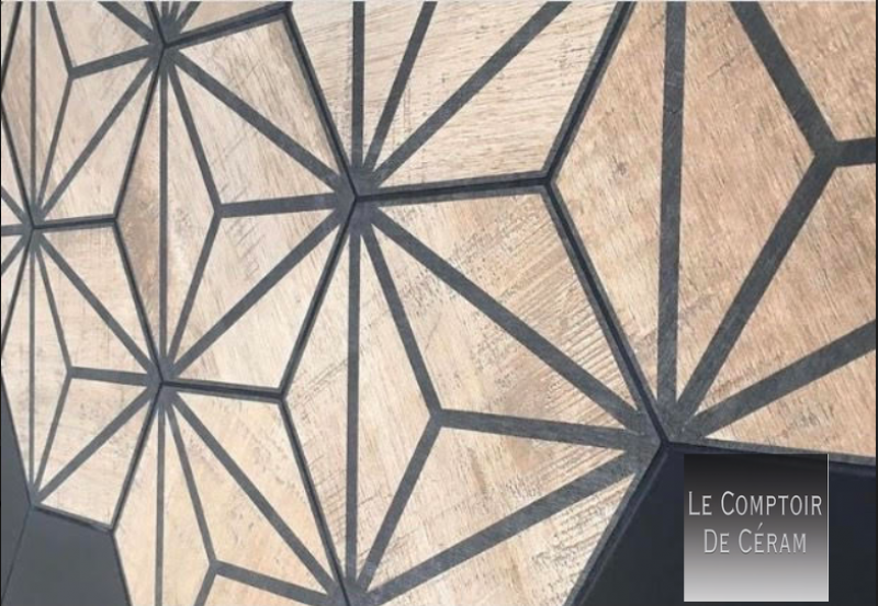 carrelage hexagonal effet bois tomette sol et mur montpellier 34