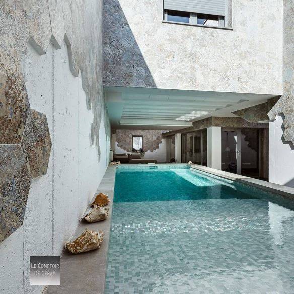 carrelage piscine R11 bleu lyon 69
