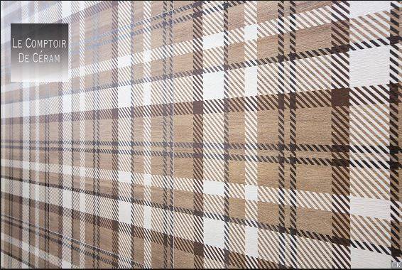 CARRELAGE EFFET TISSUS ECOSSAIS BORDEAUX 33