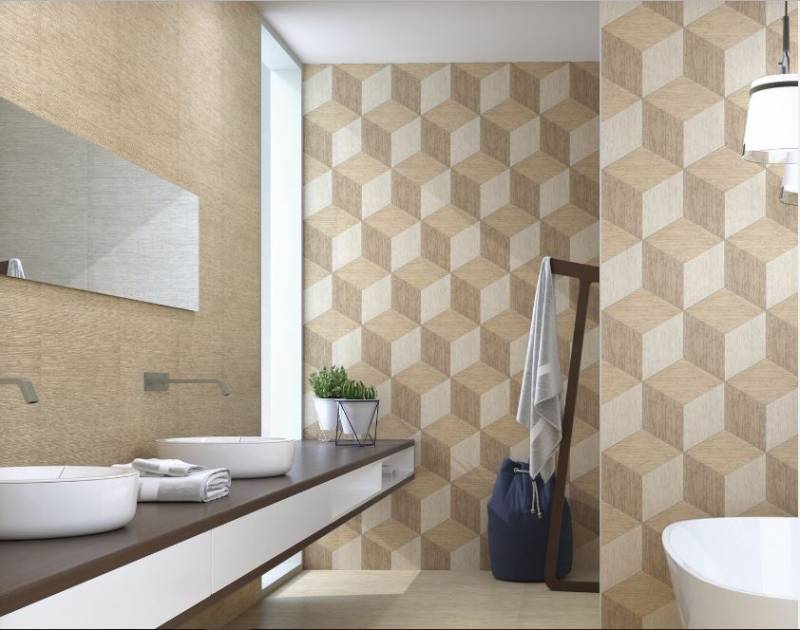 CARRELAGE MURAL GRAPHIQUE TAUPE BEIGE CANNES 06