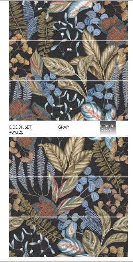 CARRELAGE MURAL FLORAL 40 X 120 CM HAUT DE SEINE 92