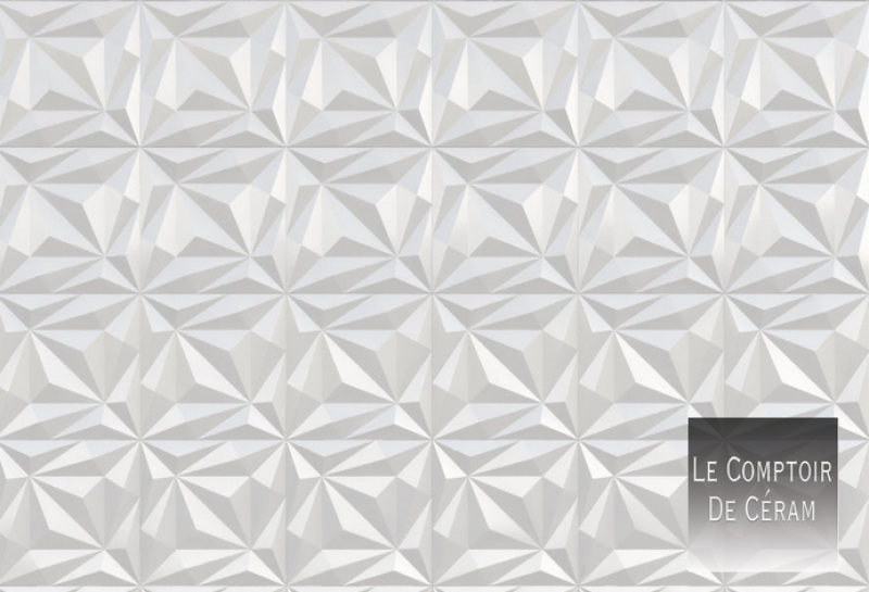 FAIENCE 3D BLANC BRILLANT GLOSSY PETIT PRIX LILLE 59