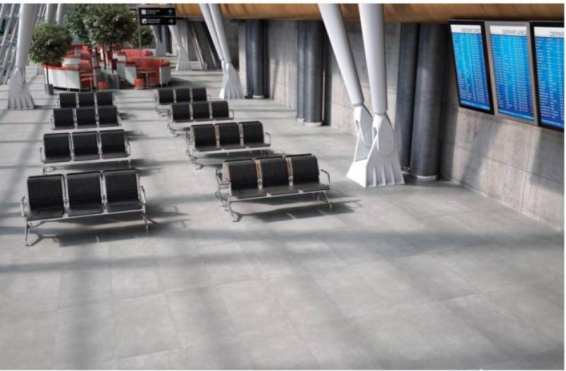 CARRELAGE GRAND FORMAT BETON AEROPORT LYON 69