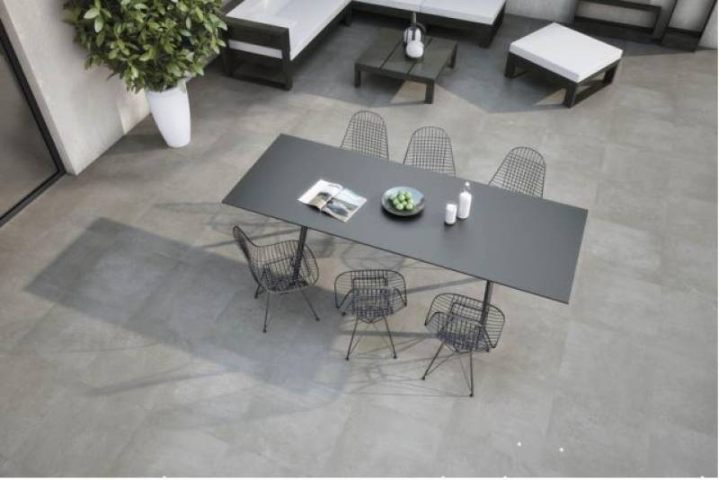 CARRELAGE GRAND FORMAT R12 BETON GRIS TOULOUSE 31
