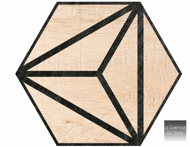 carrelage sol et mur effet bois hexagonal dijon 21