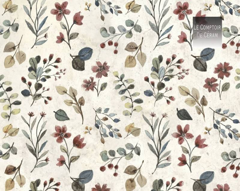 carrelage motifs fleur 25 x 25 cm Montpellier 34