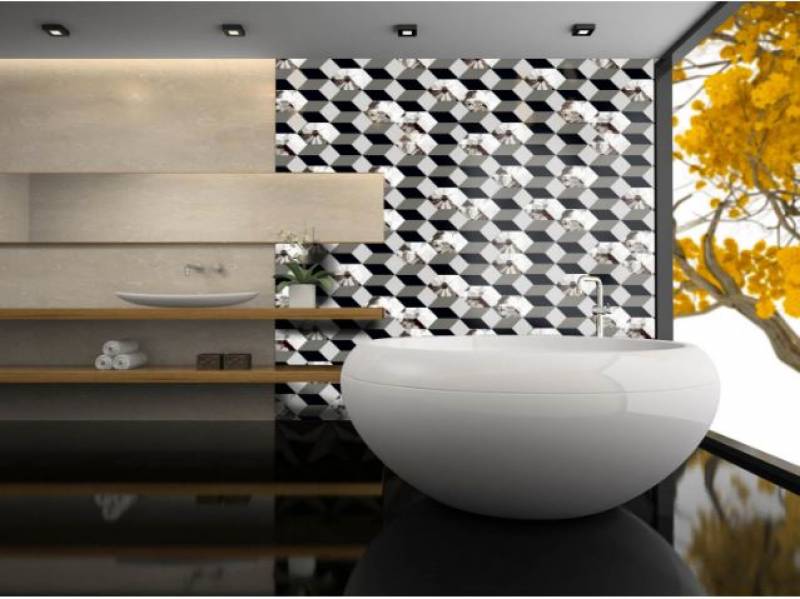 CARRELAGE 3D CUBIQUE SALLE DE BAINS ORIGINALE  BELGIQUE