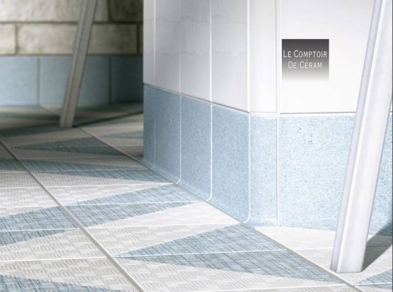 carrelage sol douche et exterieur 15 x 15 cm bleu valence 26