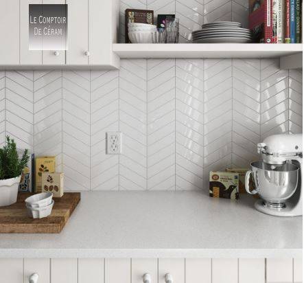 CARRELAGE CHEVRON CREDENCE DE CUISINE BEZIERS 34