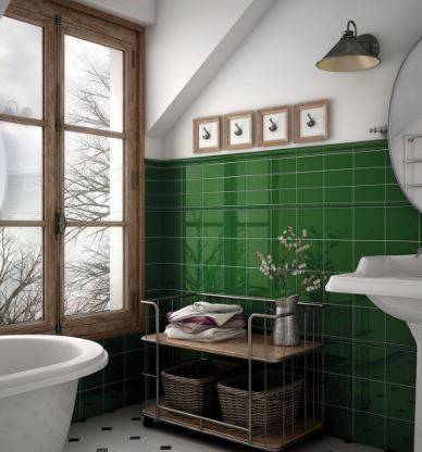 CARRELAGE MURAL CARRE VERT CHASSEUR DESIGN PARIS 75