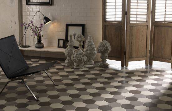 CARRELAGE HEXAGONAL NOIR BORDEAUX 33