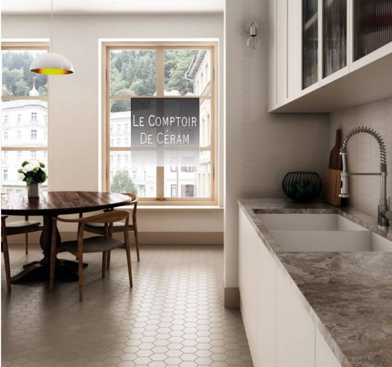TOMETTE BEIGE UNIE 11 X 10 CM SOL ET MUR BORDEAUX 33