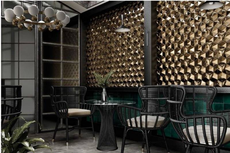 CARRELAGE 3D OR GOLD DESIGN HEXAGONAL HAUTS DE SEINE 92