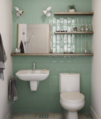 CARRELAGE MURAL METRO VERT D EAU NIMES 30