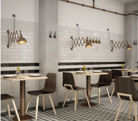 CARRELAGE METRO BLANC ET NOIR LAVAL 53