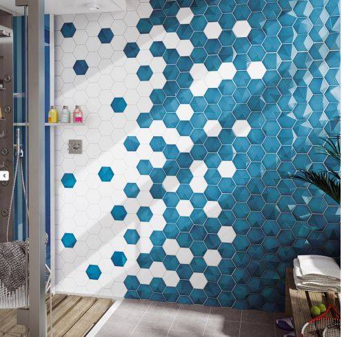 CARRELAGE 3D BLEU DESIGNER MONTPELLIER 34