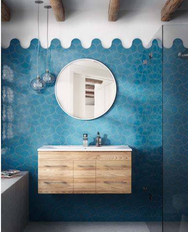 carrelage ecaille de poisson bleu bordeaux 33