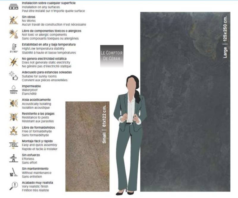 feuille quartz naturel XXL pour mur et plafonds design Nice 06