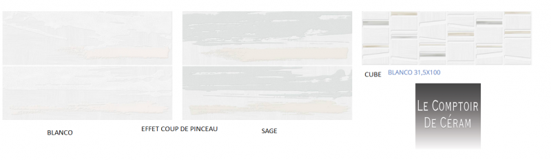 FAIENCE MURALE A EFFET PINCEAU PEINTURE DESIGN 31.5 X 100 CM PARIS 75