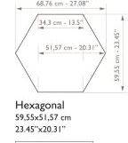 CARRELAGE HEXAGONE NOIR BETON GRAND FORMAT POUR RESTAURANT CANNES 06