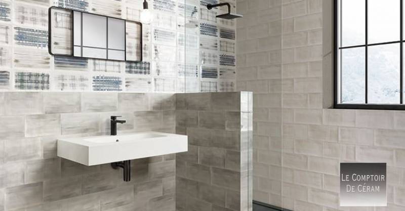 FAIENCE 15 X 30 CM BLEU DESIGN MARSEILLE 13