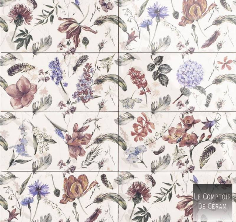 CARRELAGE MURAL FLEURI HAUT DE SEINE 94