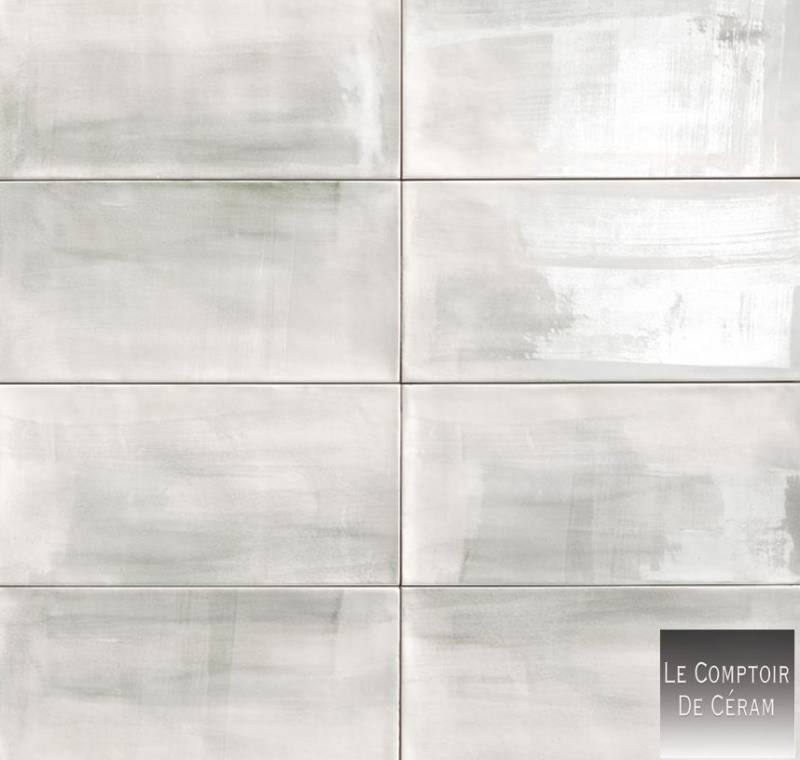 CARRELAGE MURAL 15 X 30 CM GRIS EFFET AQUARELLE AVIGNON 84