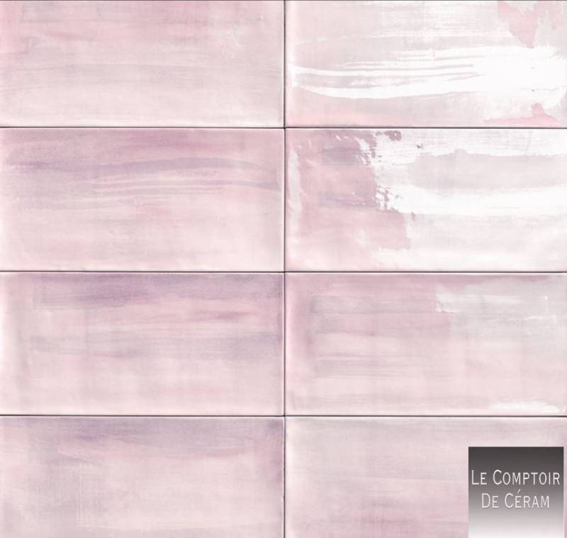 FAIENCE EFFET PEINTURE ROSE 15 X 30 CM LILLE 59