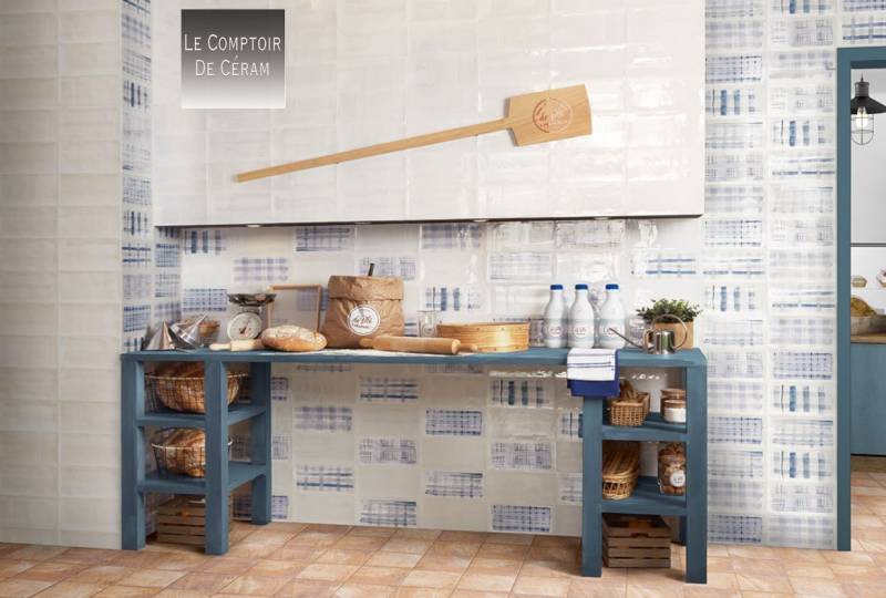 FAIENCE MURAL EFFT COUP DE PINCEAU BLEU MARSEILLE 13