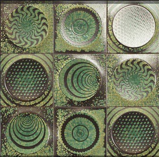 CARRELAGE A RELIEF VERT BORDEAUX 33