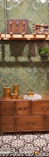 CARRELAGE 3D VERT OLIVE DESIGN PARIS 75