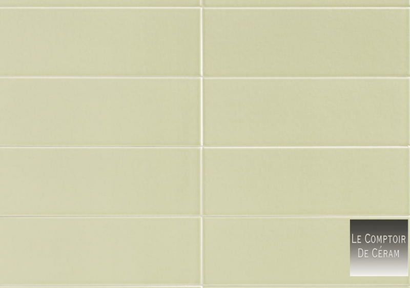 faience vert kaki au format 10 x 30 cm dijon 21