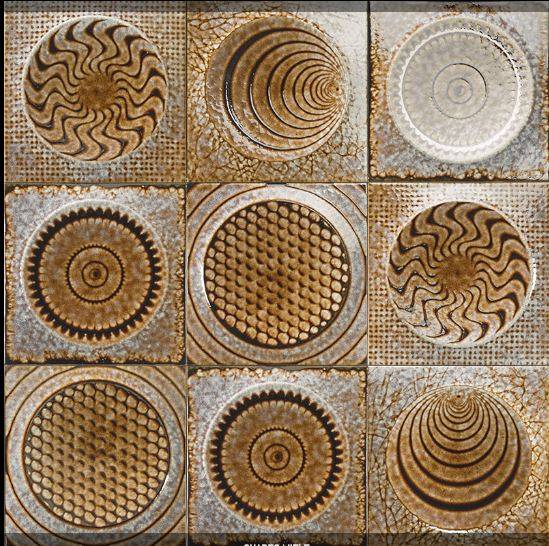 CARRELAGE MURAL 3D ROND CARAMEL NIMES 30