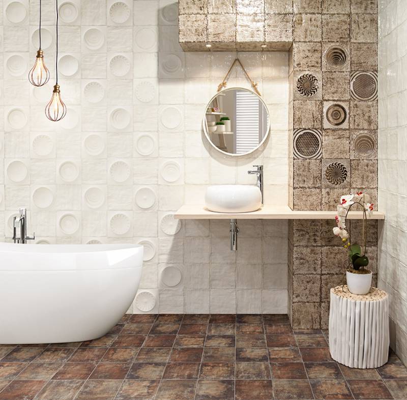 CARRELAGE ROND 3D BLANC BOUTIQUES ET RESTAURANTS PARIS 75