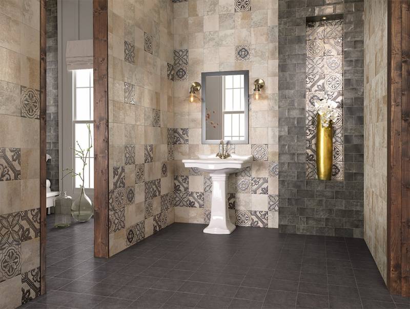 CARRELAGE SALLE DE BAIN 20 X 20 NOIR MARSEILLE 13