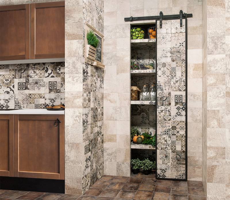 CARRELAGE IMITATION CIMENT NOIR ET BLANC ORIGINAL MACON 71