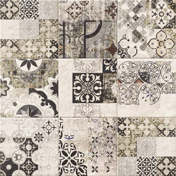 CARRELAGE CARREAUX CIMENT NOIR ET BLANC 20 X 20 CM BORDEAUX 33