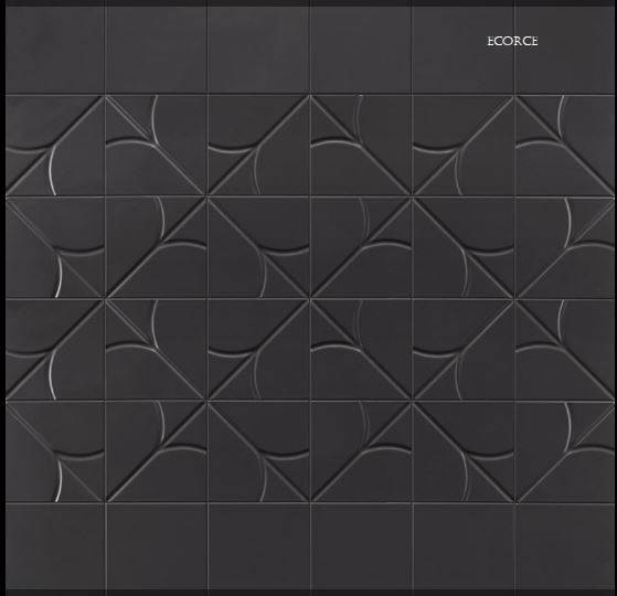 CARRELAGE 3D NOIR BORDEAUX 33