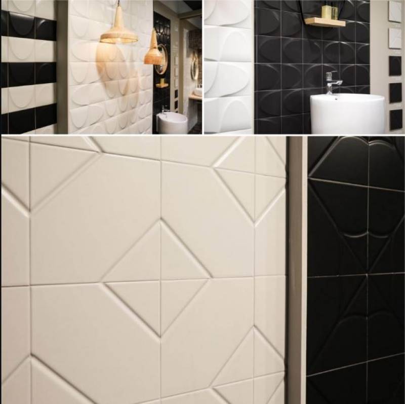 carrelage  3D NOIR ET BLANC DESIGN PARIS 75