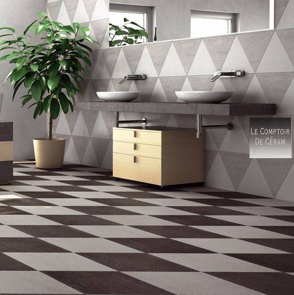 CARRELAGE EFFET DAMIER NOIR ET BLANC MONTPELLIER 34